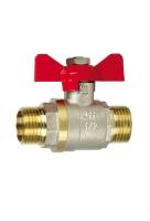 Кран шаровый 3/4" н/н бабочка (красная) JIF 356 NB (10/80)